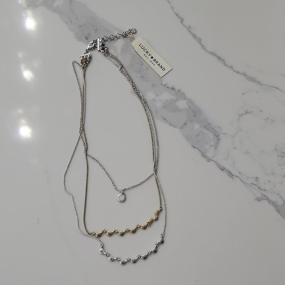Lucky Brand Jewelry - Lucky Brand Silver and Gold Layered Necklace